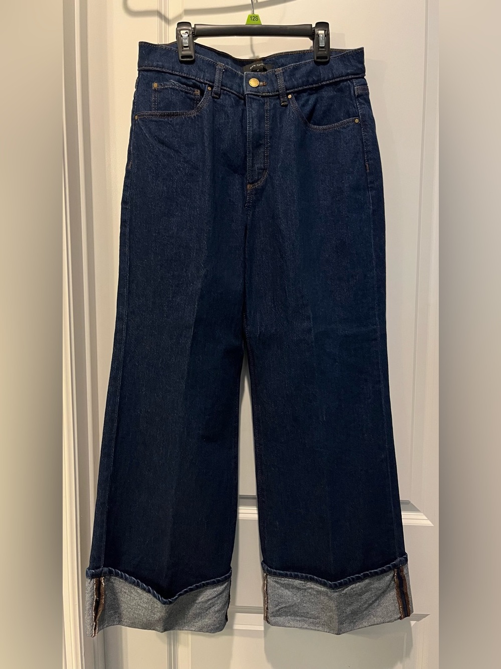 NWOT ANN TAYLOR PETITE Women’s THE PALAZZO HIGH- RISE Dark Blue Jeans Size 4
